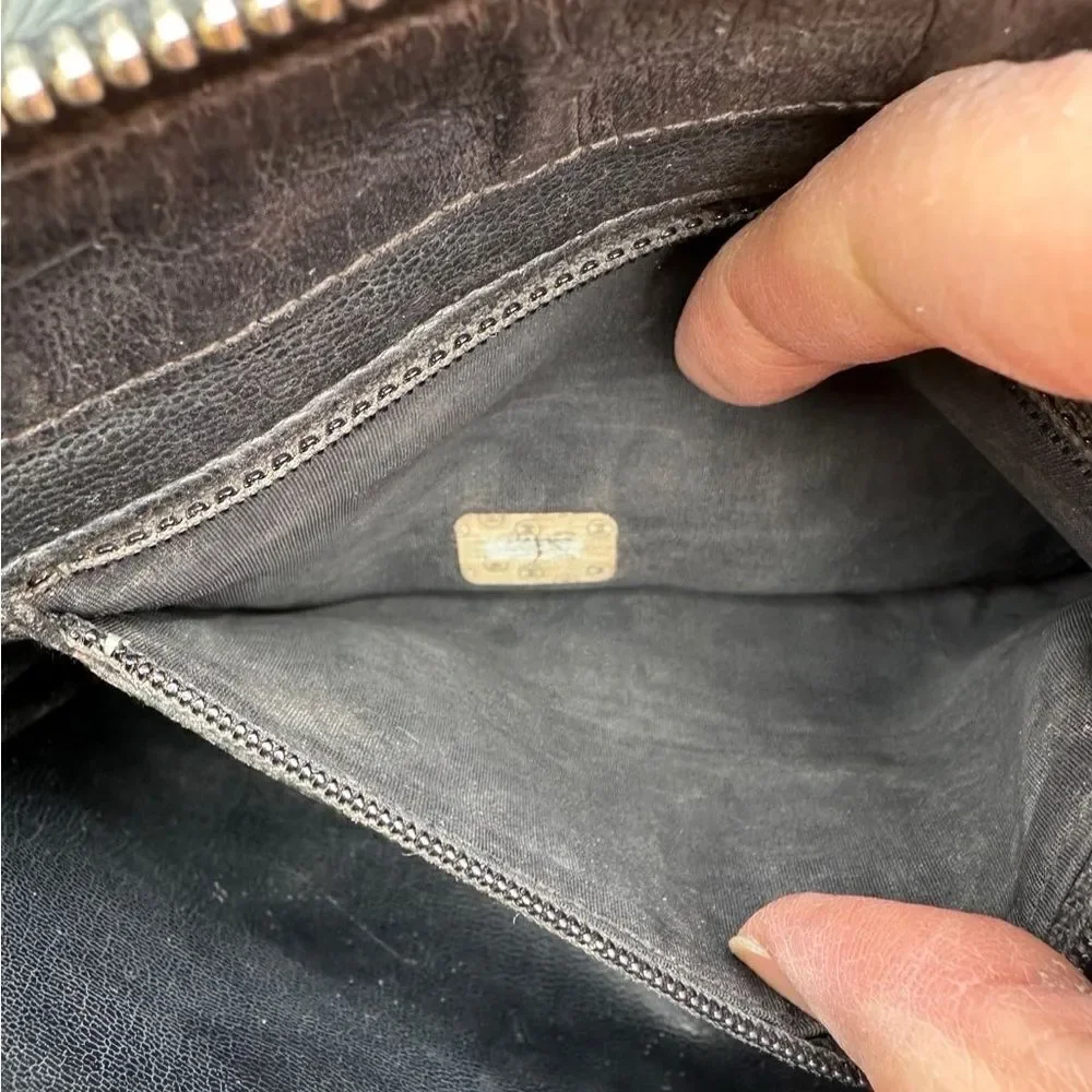 Chanel Black Pouch Bag with Iconic Logo added chain